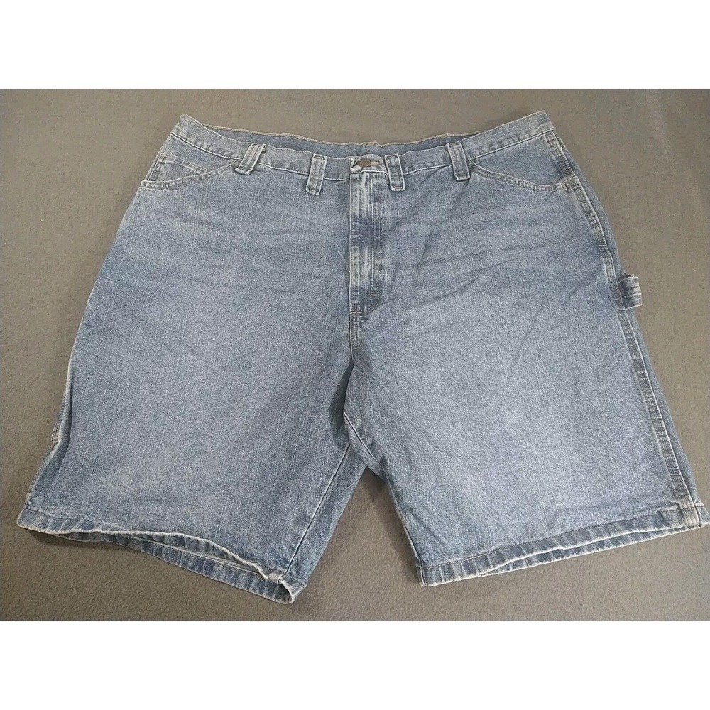 Wrangler Carpenter Shorts Men W44 L10 Blue Denim Jean Cotton Work Activities